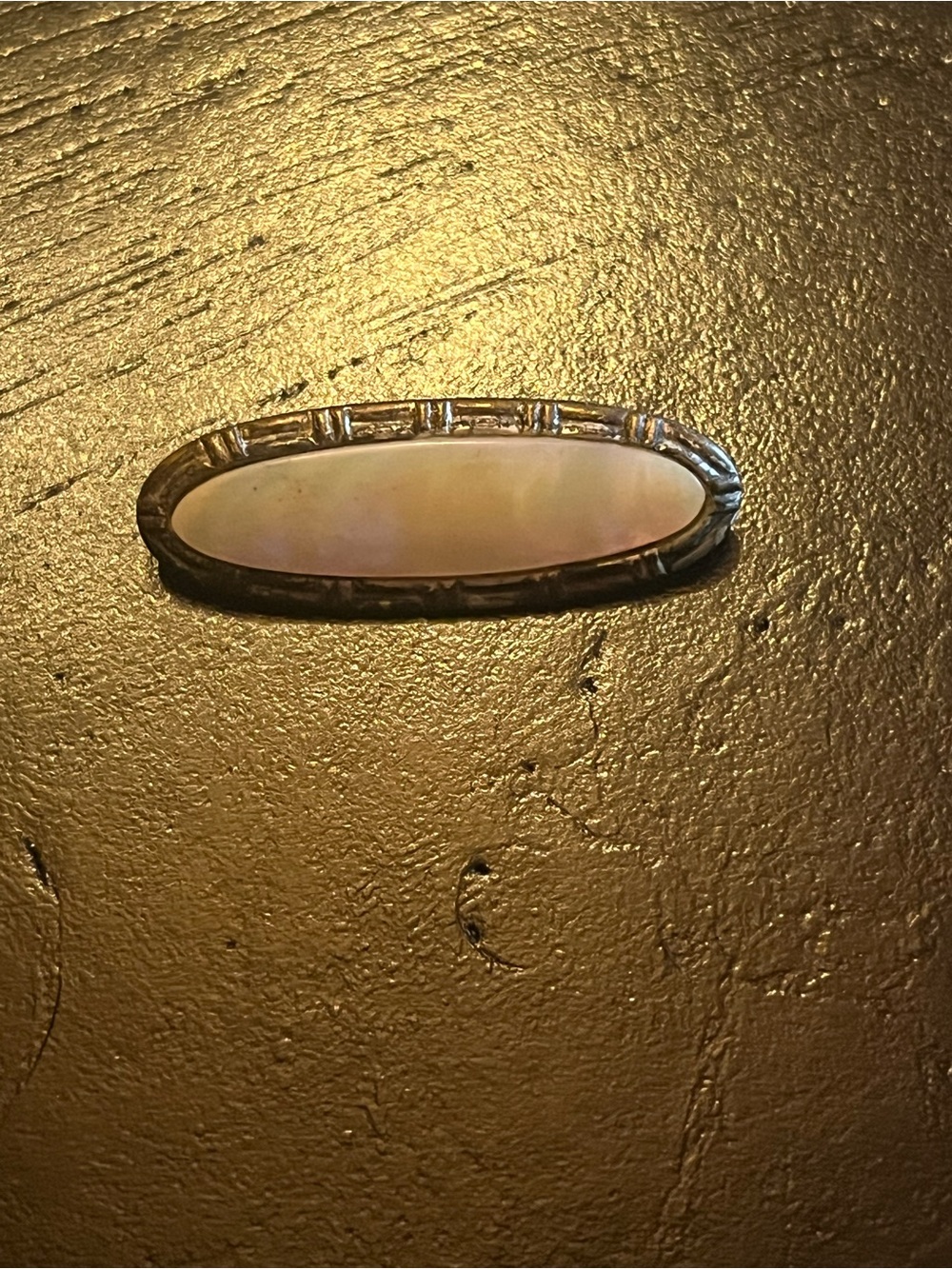 Antique Mother of Pearl Oval Brooch